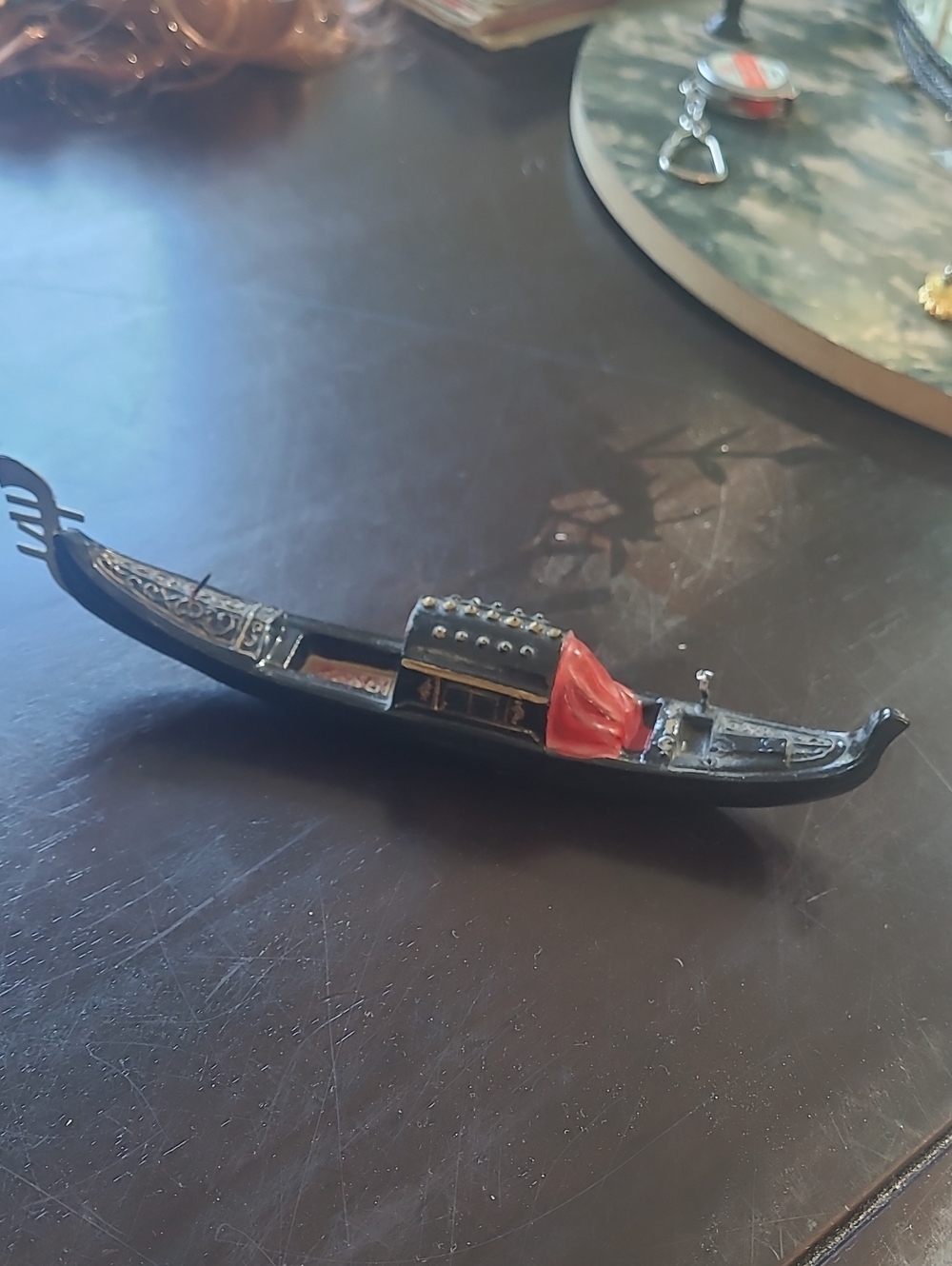 vintage Venetian gondola souvenir model,